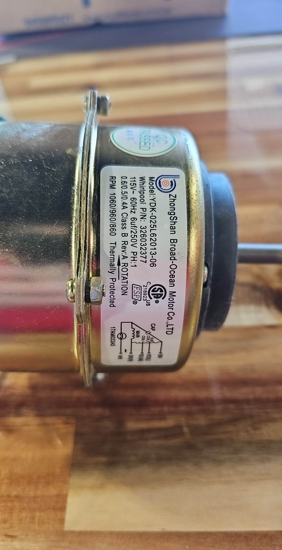 326032377 - FAN MOTOR - Image 2